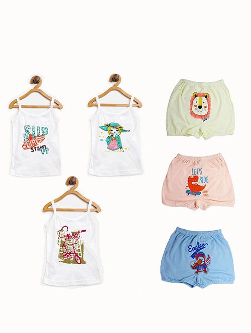 kids printed slip and bloomers combo - 20609698 - Very Small Image - 1