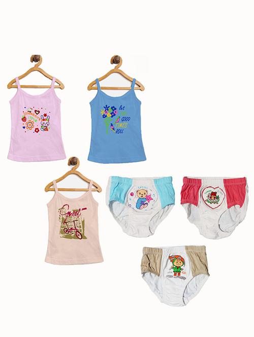 girls multi-colored slip and brief combo - 20609721 - Very Small Image - 1