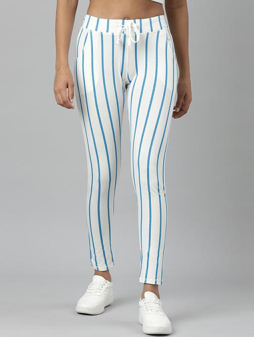 women high rise striped track pant - 20610714 - Very Small Image - 1