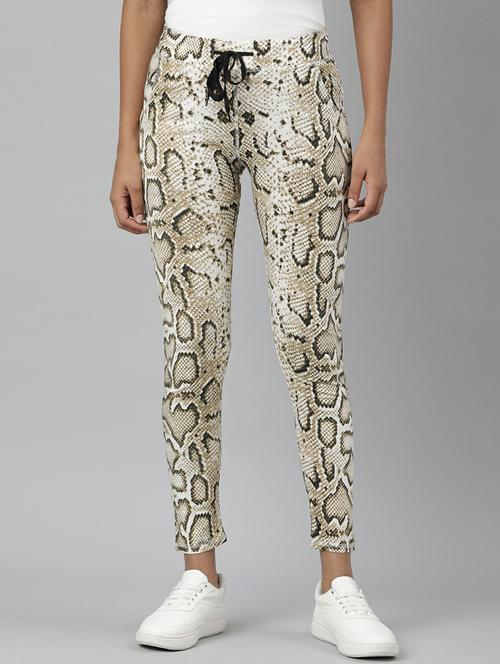 women high rise animal printed track pant - 20610733 - Very Small Image - 1