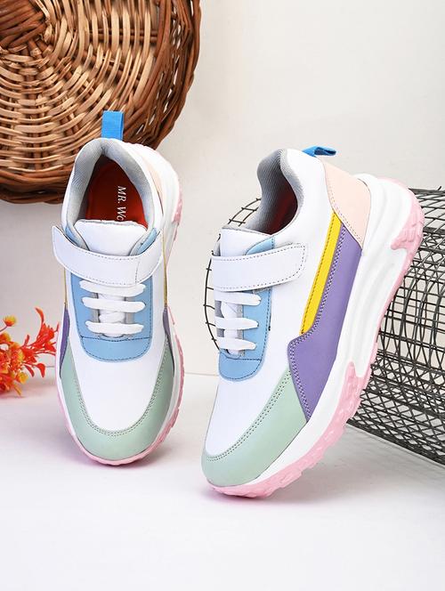 multi coloured lace up casual sneakers - 20611049 - Very Small Image - 1