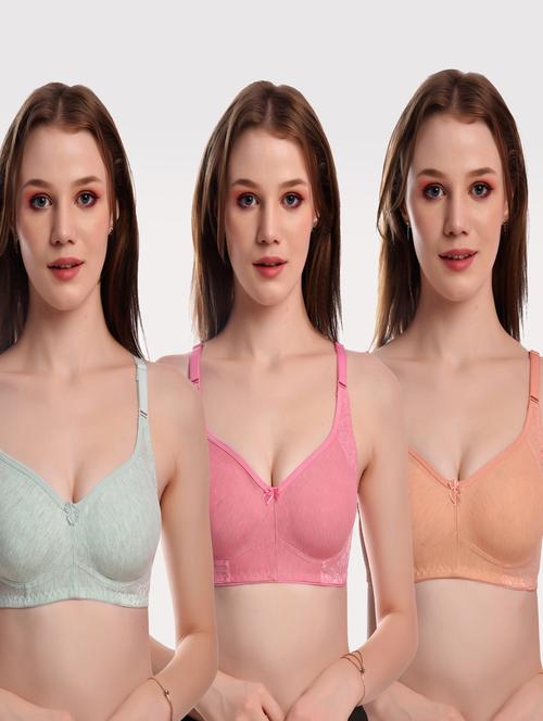 pack of 3 solid bras - 20611416 - Very Small Image - 1