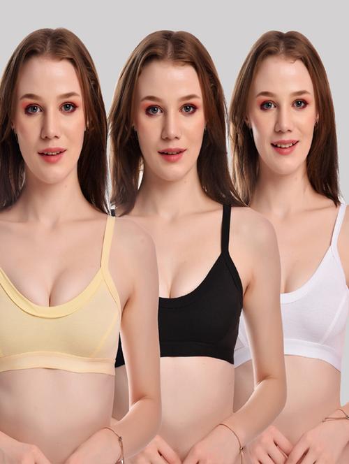 pack of 3 solid bras  - 20611513 - Very Small Image - 1