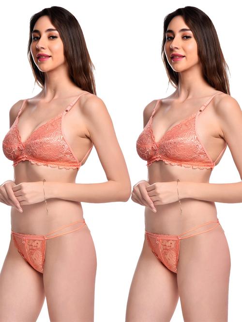 women set of 2 bras and panty  - 20612111 - Very Small Image - 1
