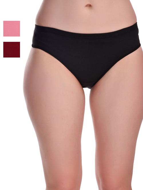 pack of 3 solid hipster panties - 20612141 - Very Small Image - 1