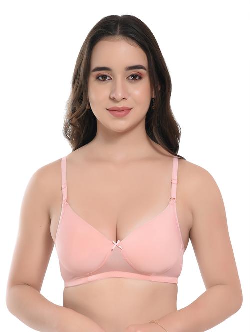peach lycra push up bra - 20612403 - Very Small Image - 1