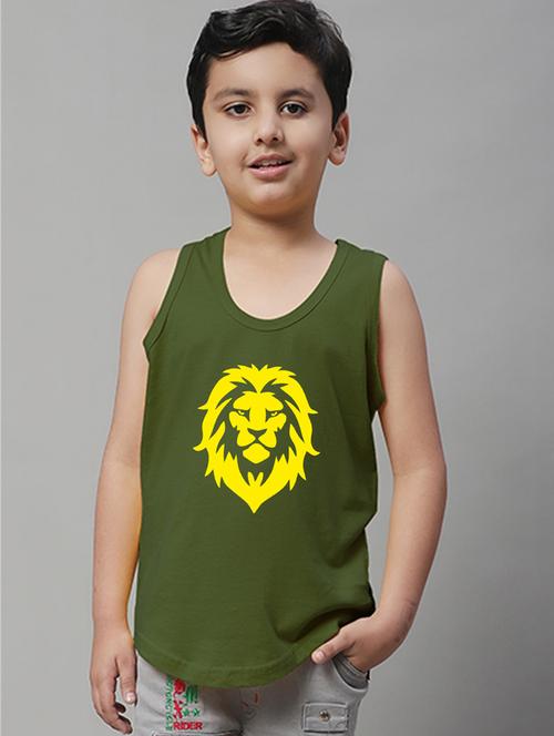 olive cotton vest - 20613335 - Very Small Image - 1