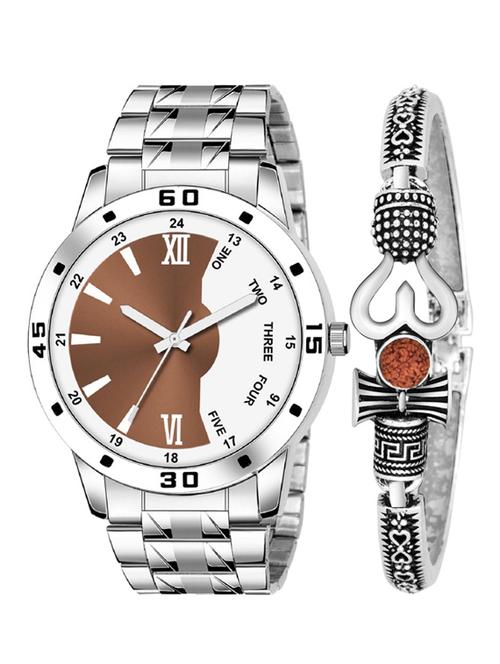 analog watch & bracelet gift set (pack of 2) - 20616531 - Very Small Image - 1