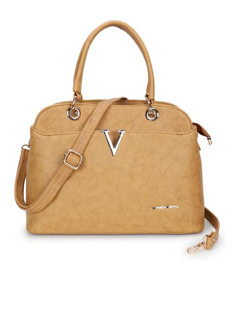 mustard leatherette (pu) regular handbag - 20616880 - Very Small Image - 1