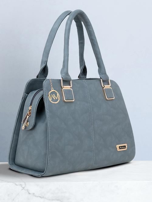 grey leatherette (pu) handbag - 20617145 - Very Small Image - 1