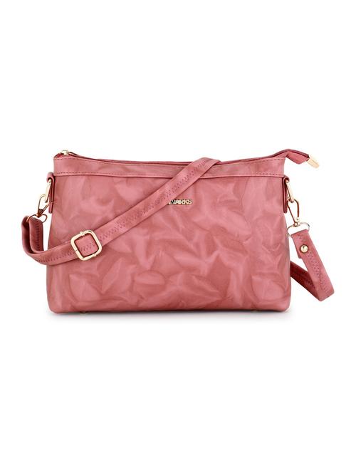 pink leatherette (pu) sling bag - 20617223 - Very Small Image - 1