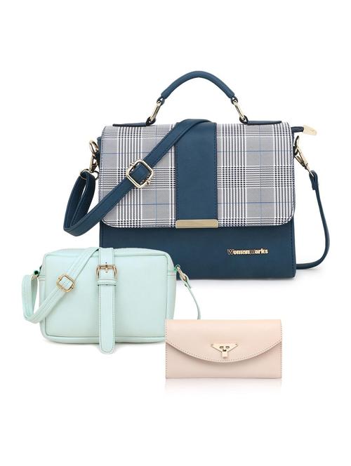 women 2 sling bags & 1 clutch combo (set of 3) - 20617330 - Very Small Image - 1