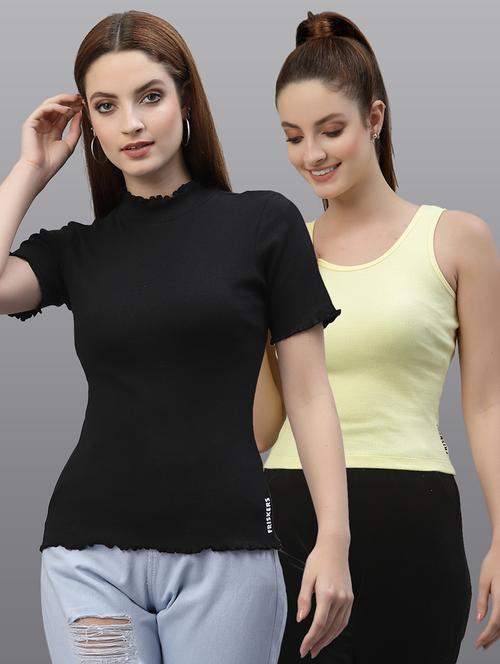 women set of 2 multi coloured casual top - 20617627 - Very Small Image - 1