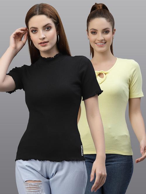 women set of 2 multi coloured casual top - 20617637 - Very Small Image - 1