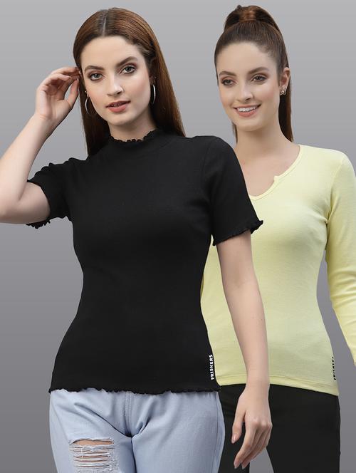 women set of 2 multi coloured casual top - 20617641 - Very Small Image - 1