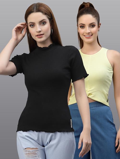 women set of 2 multi coloured casual top - 20617643 - Very Small Image - 1