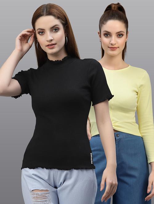 women set of 2 multi coloured casual top - 20617645 - Very Small Image - 1