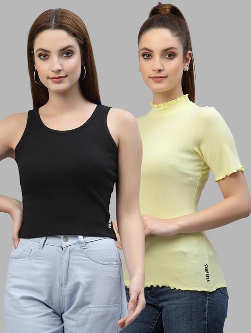 women set of 2 multi coloured casual top - 20617647 - Very Small Image - 1