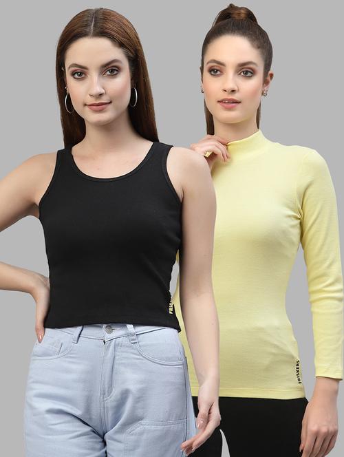 women set of 2 multi coloured casual top - 20617659 - Very Small Image - 1