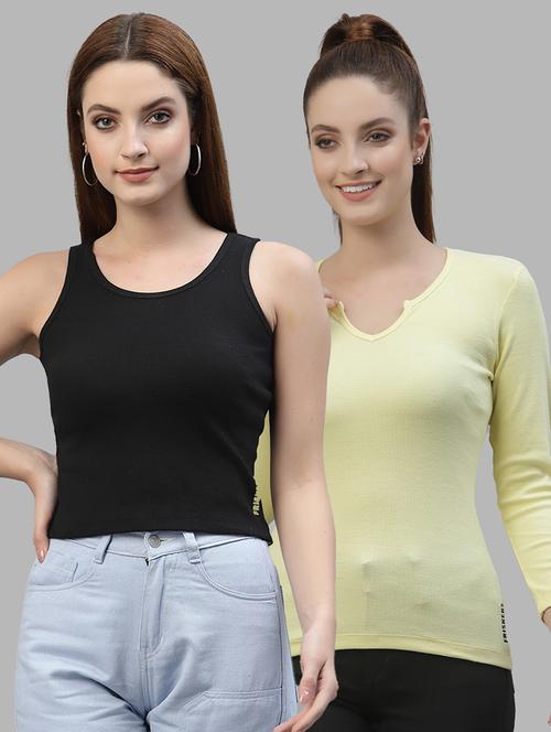 women set of 2 multi coloured casual top - 20617661 - Very Small Image - 1