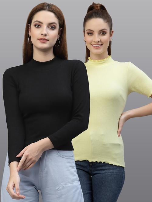 women set of 2 multi coloured casual top - 20617667 - Very Small Image - 1
