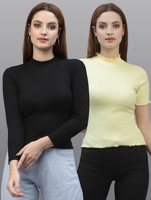 women set of 2 multi coloured casual top - 20617669 - Very Small Image - 1