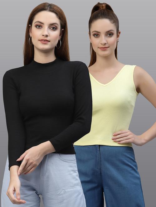 women set of 2 multi coloured casual top - 20617671 - Very Small Image - 1