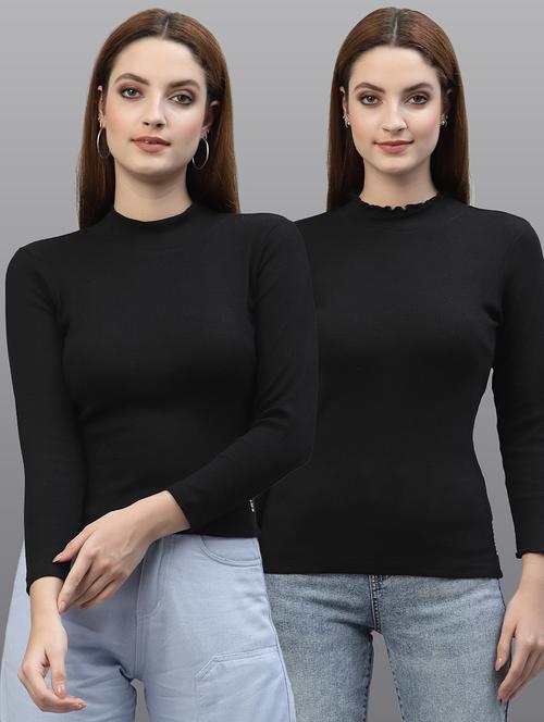 women set of 2 black casual top - 20617674 - Very Small Image - 1