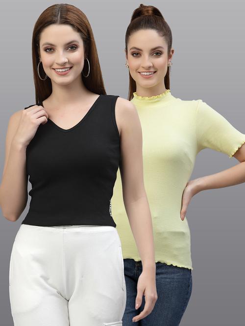 women set of 2 multi coloured casual top - 20617685 - Very Small Image - 1