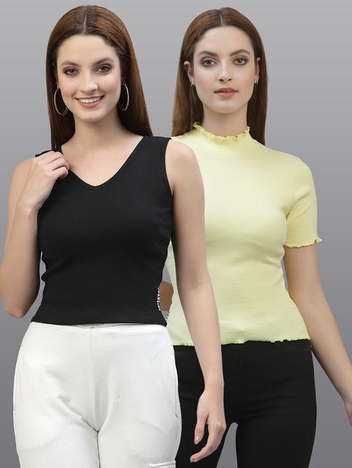 women set of 2 multi coloured casual top - 20617688 - Very Small Image - 1