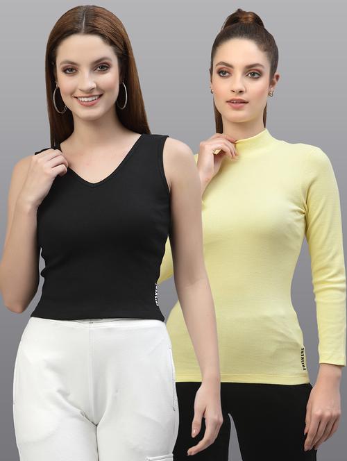women set of 2 multi coloured casual top - 20617696 - Very Small Image - 1