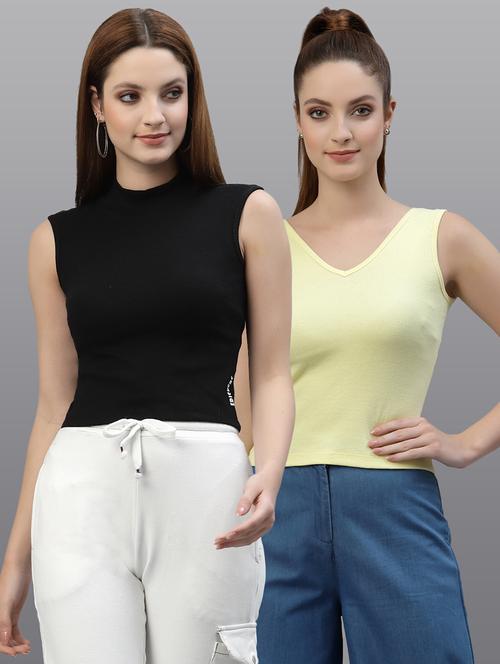 women set of 2 multi coloured casual top - 20617707 - Very Small Image - 1