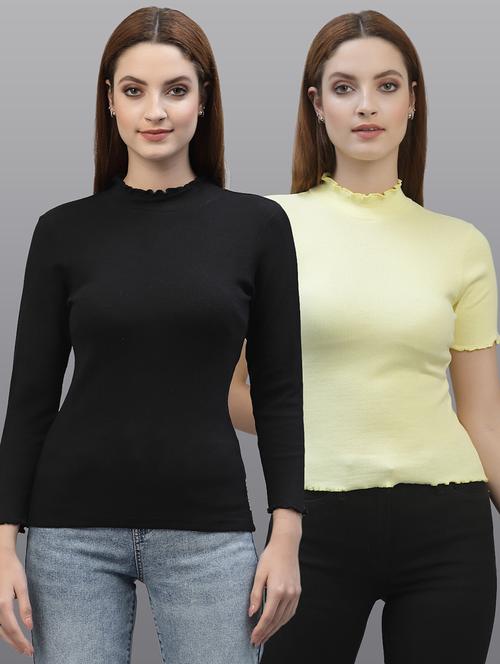 women set of 2 multi coloured casual top - 20617722 - Very Small Image - 1