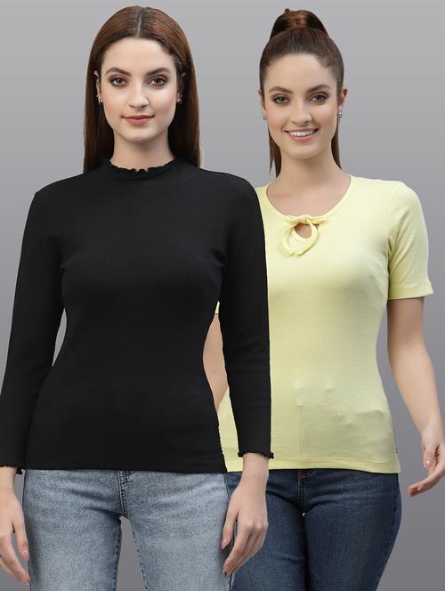 women set of 2 multi coloured casual top - 20617725 - Very Small Image - 1