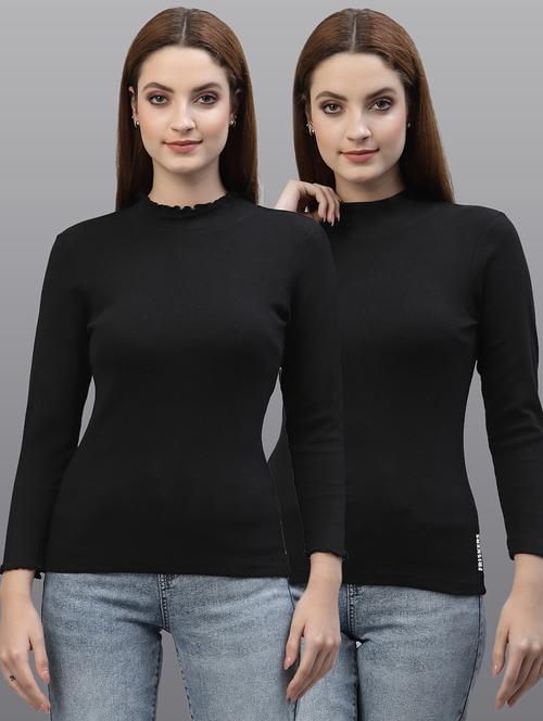 women set of 2 black casual top - 20617726 - Very Small Image - 1