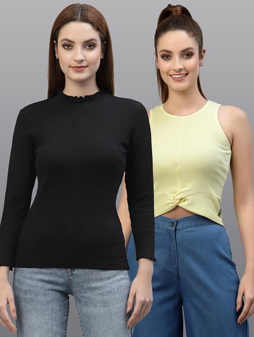 women set of 2 multi coloured casual top - 20617731 - Very Small Image - 1