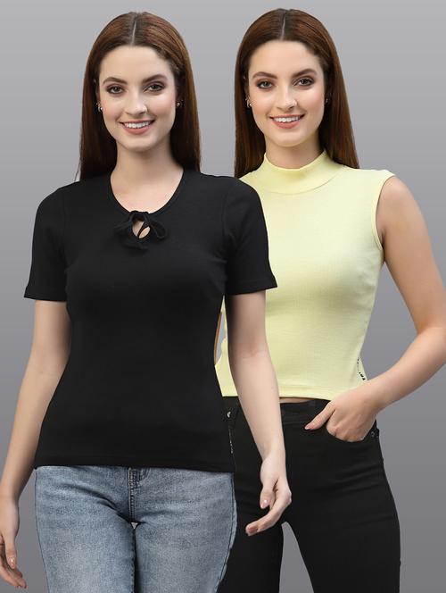 women set of 2 multi coloured casual top - 20617739 - Very Small Image - 1