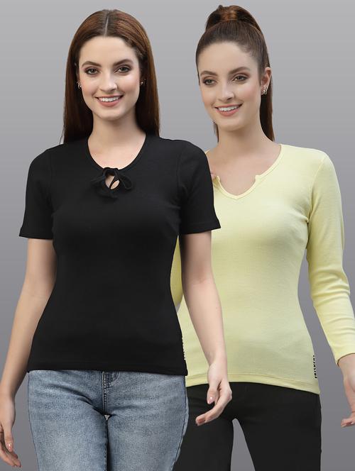 women set of 2 multi coloured casual top - 20617744 - Very Small Image - 1