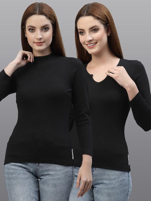 women set of 2 black casual top - 20617757 - Very Small Image - 1