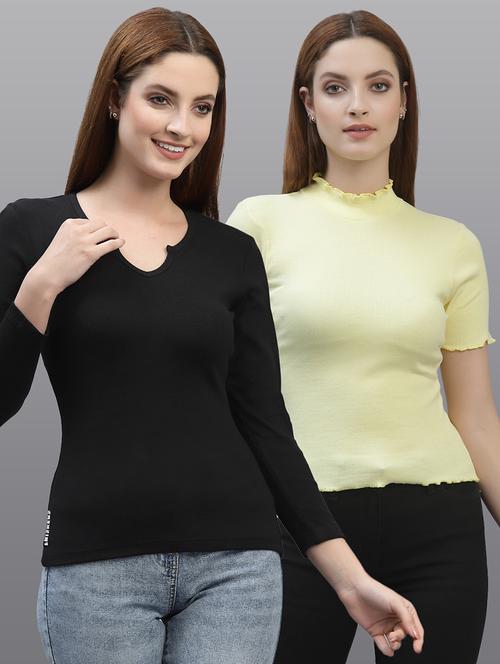 women set of 2 multi coloured casual top - 20617766 - Very Small Image - 1