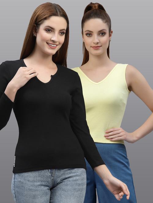 women set of 2 multi coloured casual top - 20617767 - Very Small Image - 1