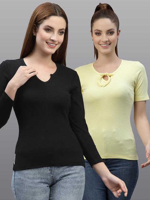 women set of 2 multi coloured casual top - 20617769 - Very Small Image - 1