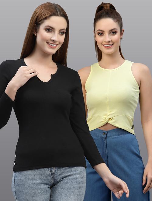 women set of 2 multi coloured casual top - 20617773 - Very Small Image - 1