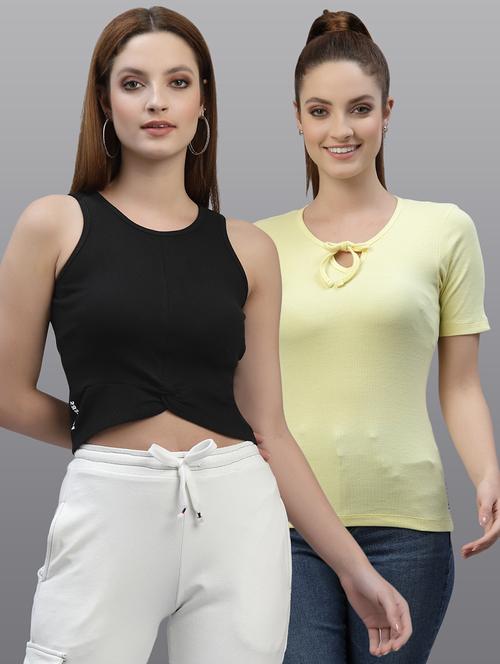 women set of 2 multi coloured casual top - 20617782 - Very Small Image - 1