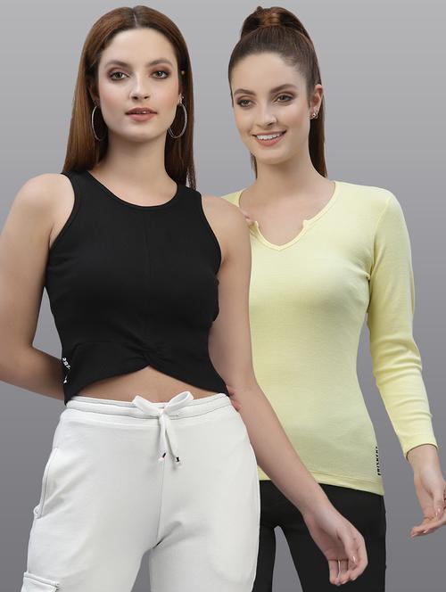 women set of 2 multi coloured casual top - 20617784 - Very Small Image - 1