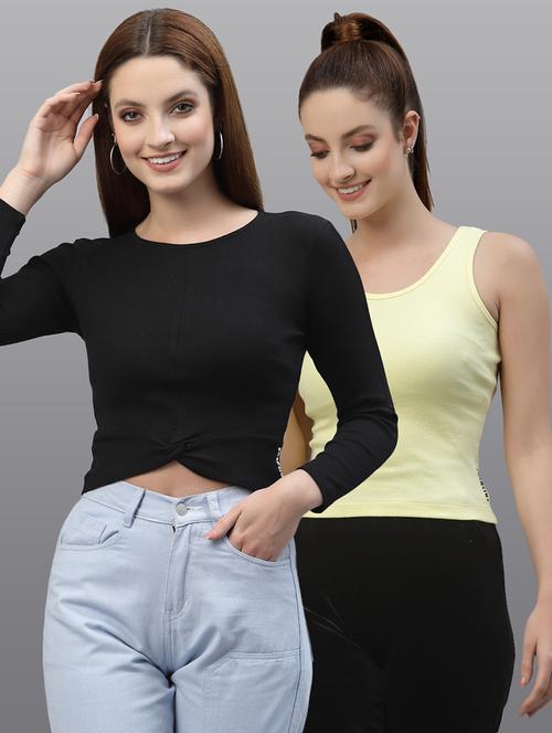 women set of 2 multi coloured casual top - 20617789 - Very Small Image - 1