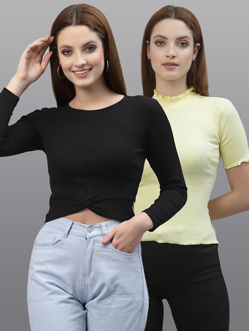 women set of 2 multi coloured casual top - 20617791 - Very Small Image - 1