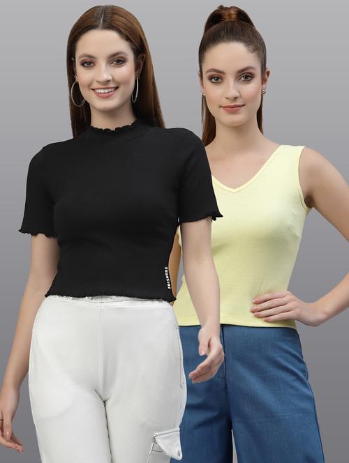 women set of 2 multi coloured casual top - 20617803 - Very Small Image - 1