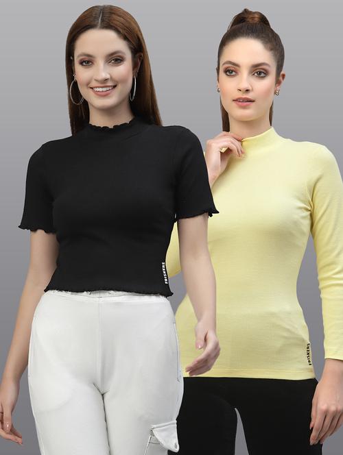 women set of 2 multi coloured casual top - 20617806 - Very Small Image - 1