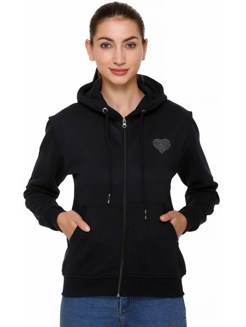 navy blue long sleeve hooded sweatshirt - 20625493 - Very Small Image - 1